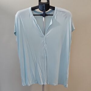 J. Jill Light Blue V-Neck Blouse